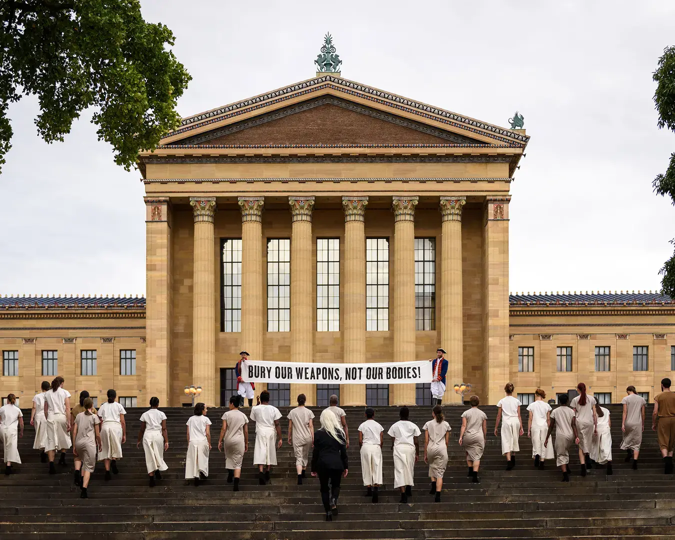 Bury Our Weapons, Not Our Bodies!, Yael Bartana. Photo courtesy of Philadelphia Museum of Art.