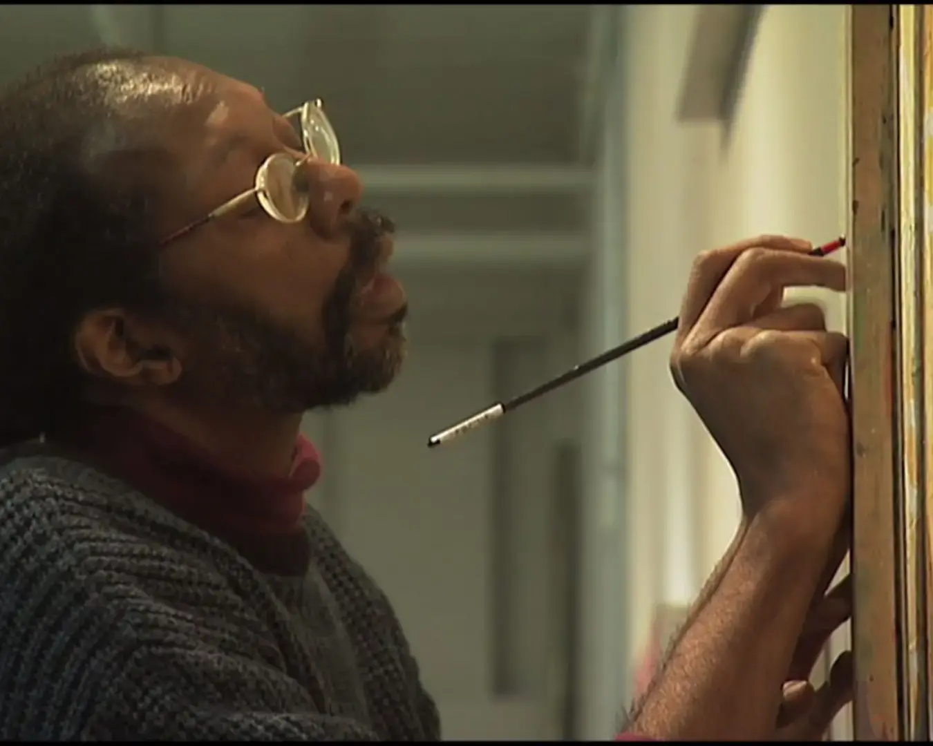 Charles Burwell, 2008 Pew Fellow. Still from Burwell&#39;s Pew Fellow short film, directed by Glenn Holsten.