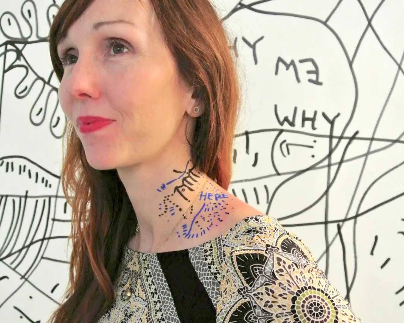 Andrea Grover. Body drawing by Shantell Martin.