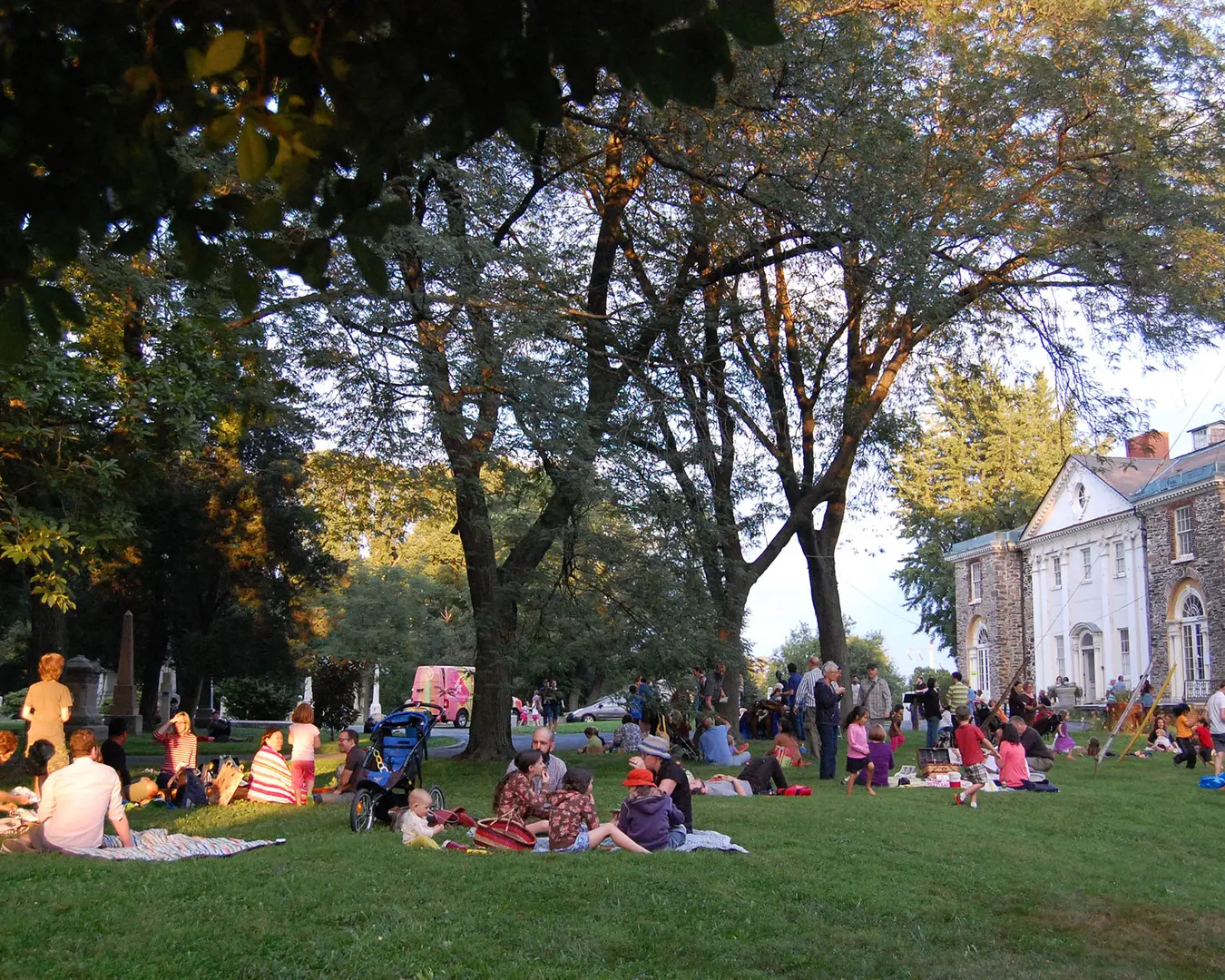 The Woodlands grounds during a summer event. Photo by Molly Dixon.