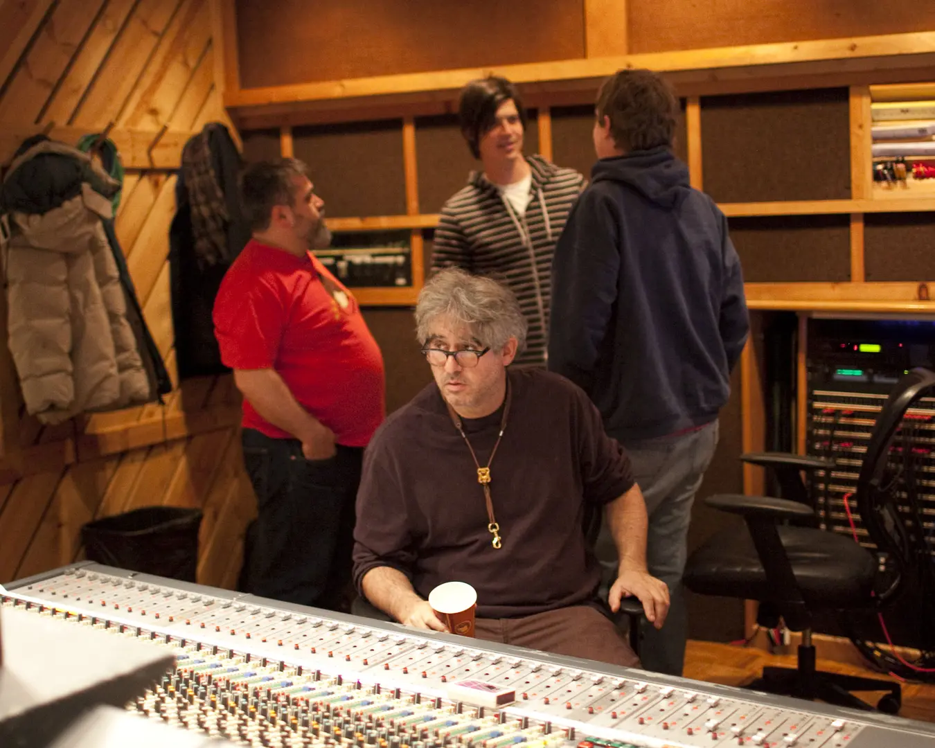Tim Berne with Oscar Noriega, Ches Smith, and Matt Mitchell at Avatar Studios. Photo by John Rogers, courtesy of Ars Nova Workshop.
