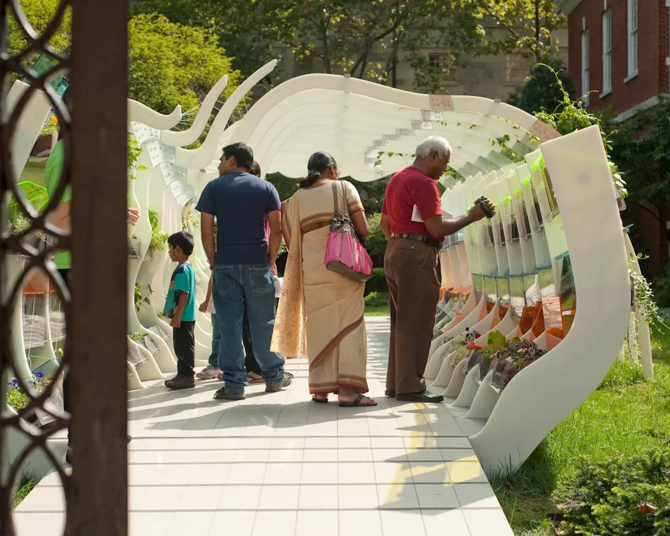 The Greenhouse Projects&nbsp;installation at the American Philosophical Society Museum, designed by architect and 2010 Pew Fellow Jenny Sabin. Photo courtesy of the American Philosophical Society Museum.