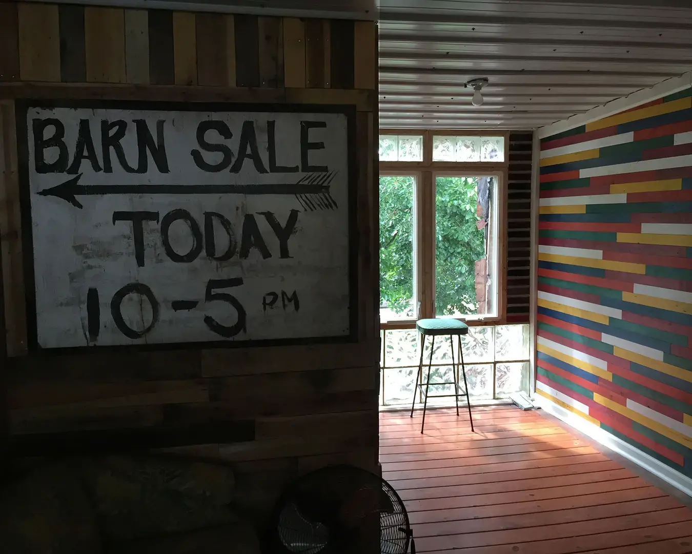 Artist Residence space built by Village Environmental Director Jon Hopkins and Village teen apprentices using found and upcycled or donated materials. Photo courtesy of The Village.