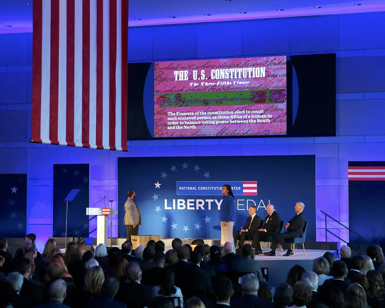 Fourteen performed at the Liberty Medal honoring Justice Anthony Kennedy, 2019, Grand Hall Overlook at the National Constitution Center, Philadelphia, PA. Photo by Peter Van Beever.