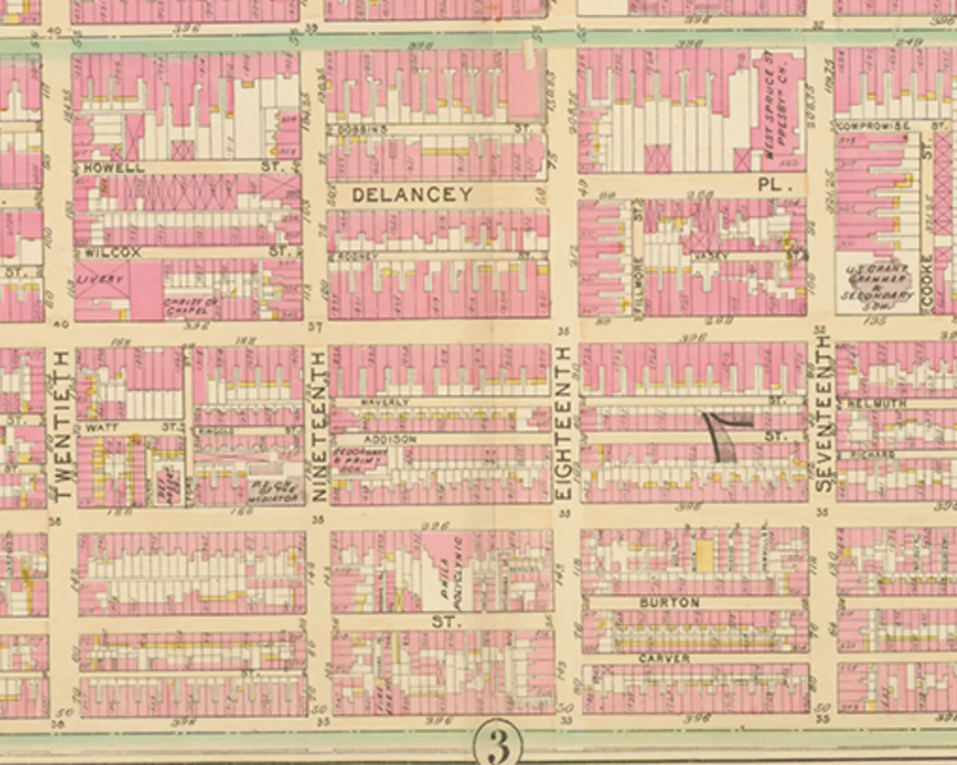 A map of Philadelphia's Historic 7th Ward. Photo courtesy of Philadelphia City Archives.
