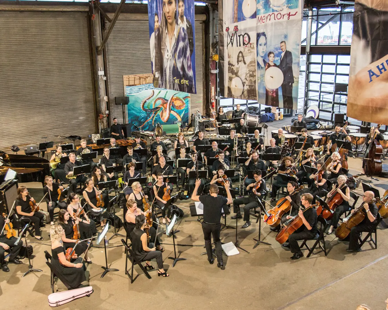 Orchestra 2001 at Cherry Street Pier. Photo by Bill DiCecca.