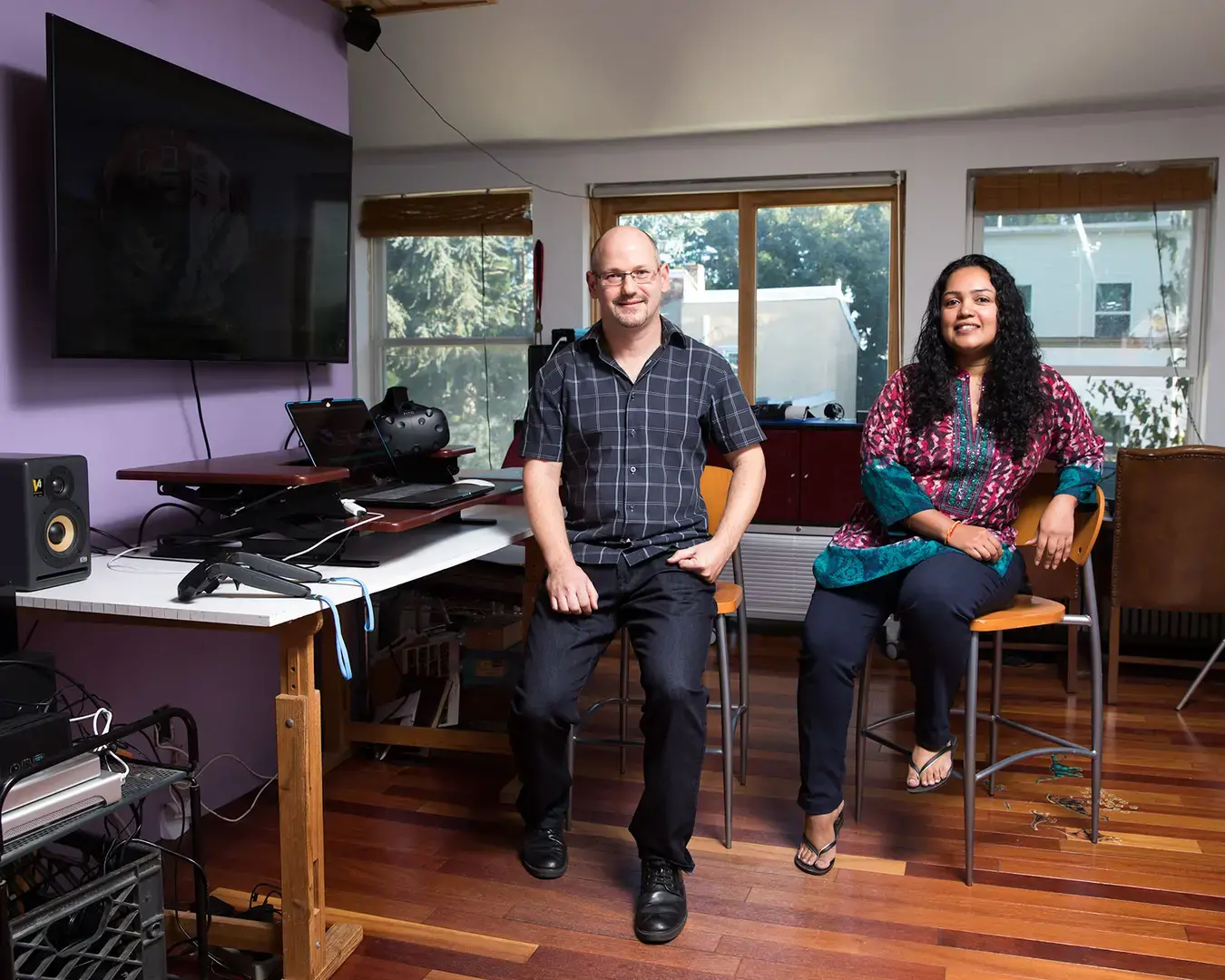 Michael Kuetemeyer &amp; Anula Shetty, 2017 Pew Fellows. Photo by Ryan Collerd.