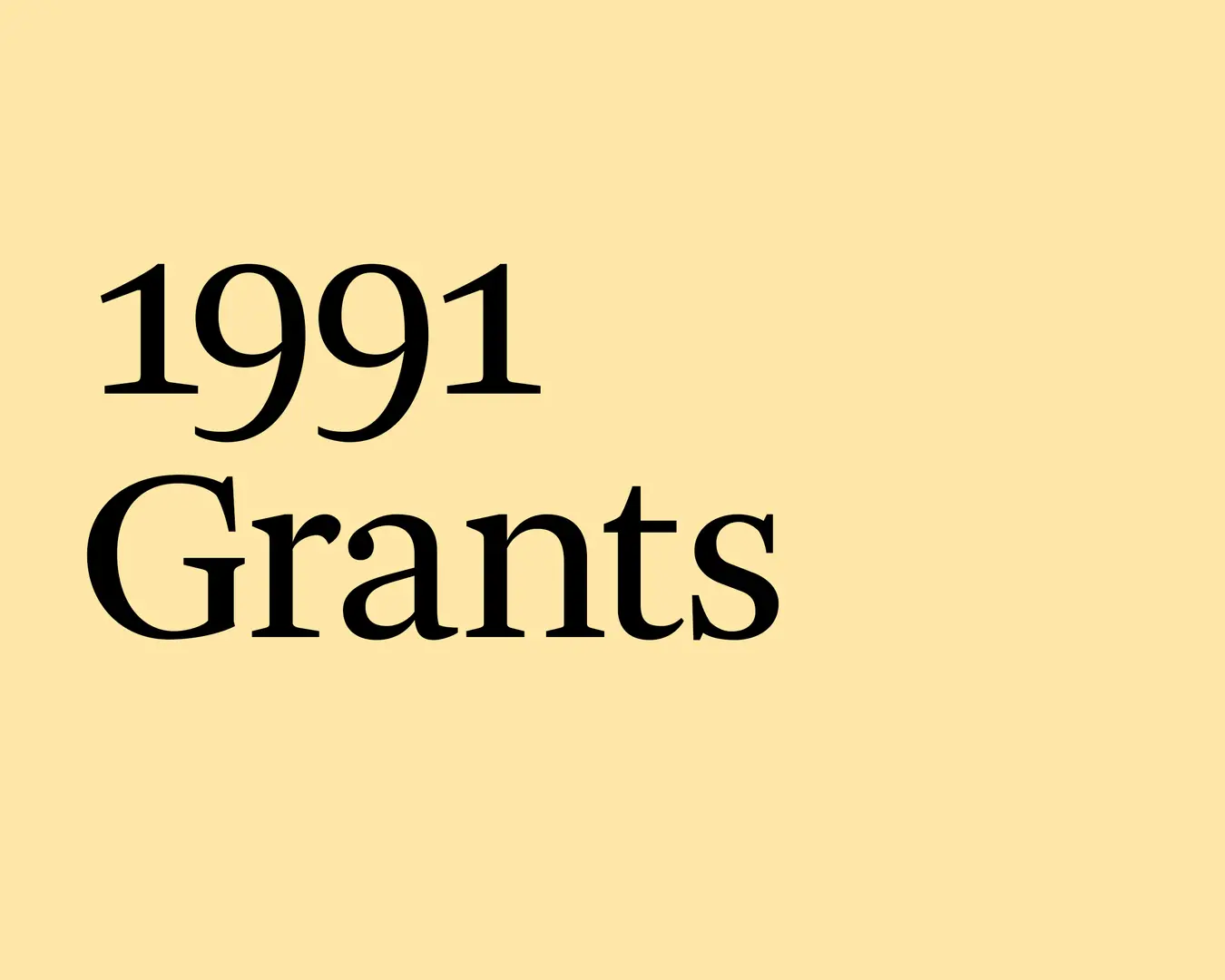 1991 Grants