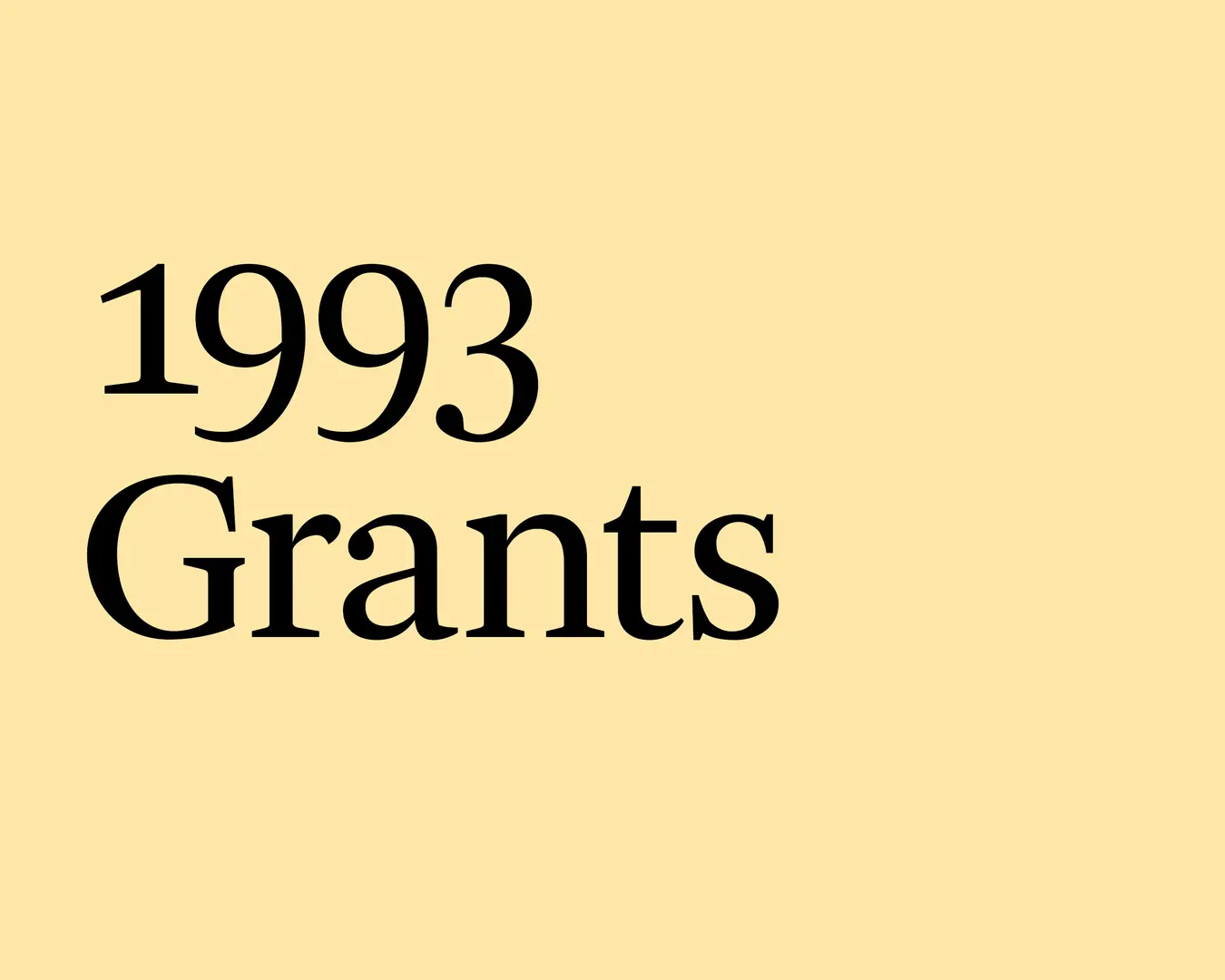 1993 Grants