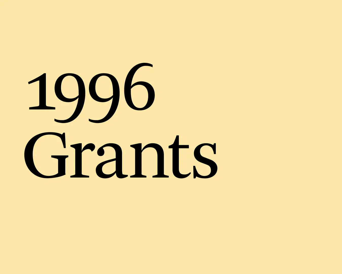 1996 Grants