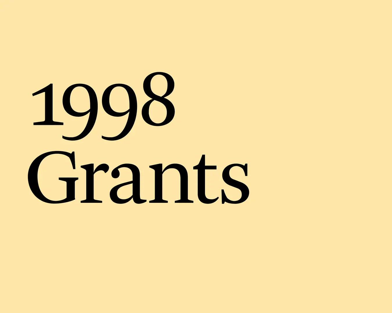 1998 Grants