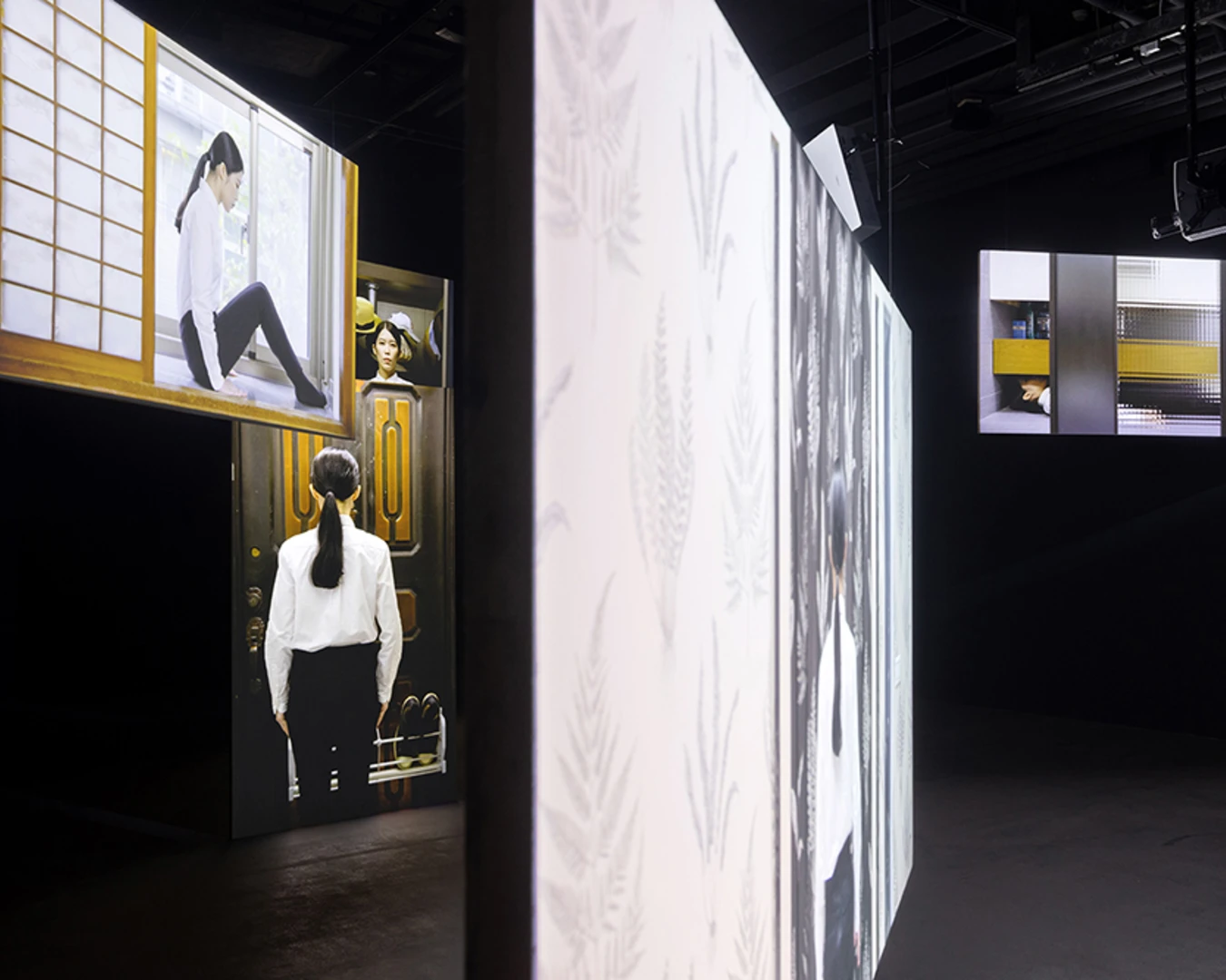 Installation view, Vera X Diary, 2023, eight channels video, 12:25, dimensions variable. Photo by Goway Lu.&nbsp;