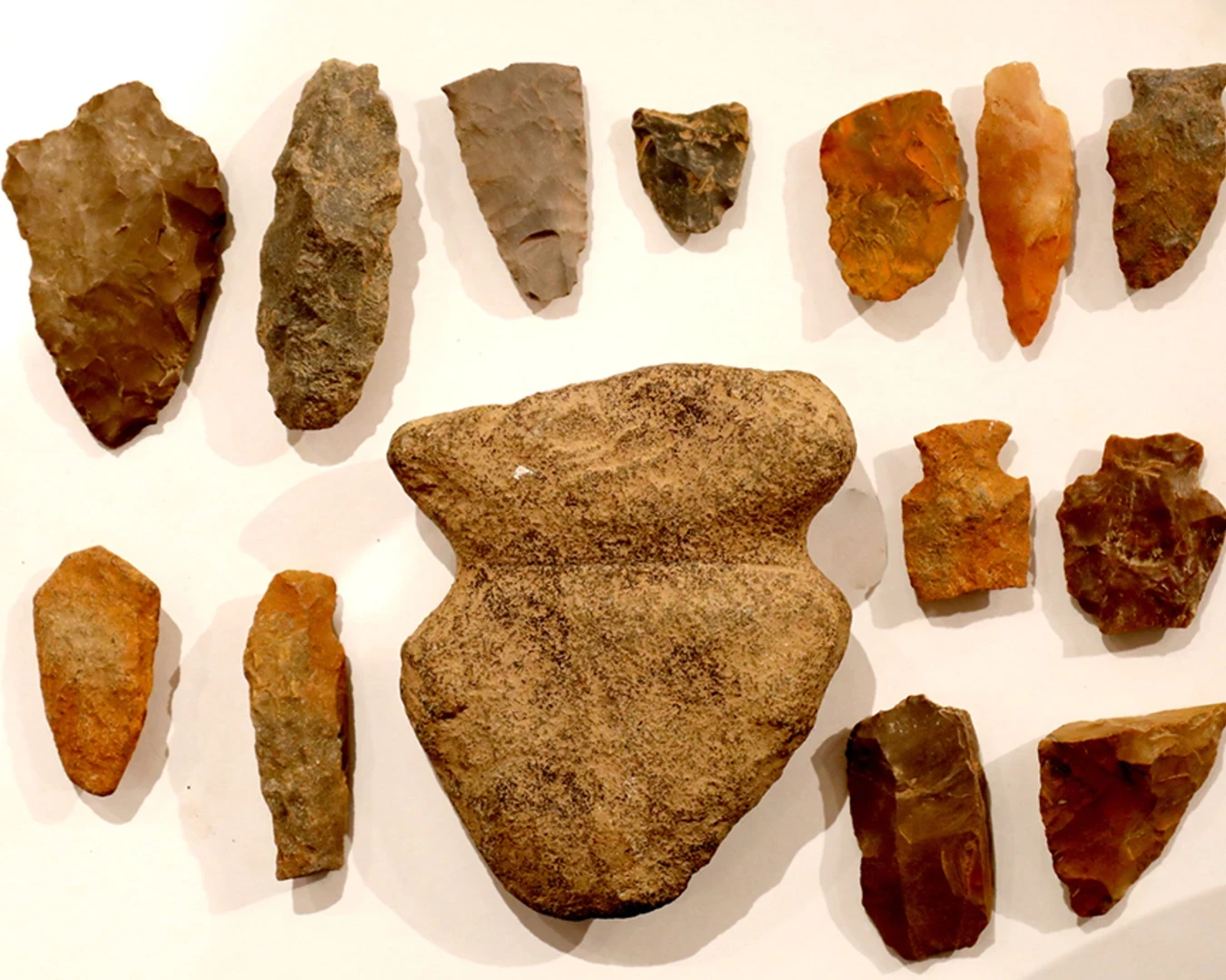 Lenape items from the Schwenkfelder Library &amp; Heritage Center collection. Photo by L. Allen Viehmeyer.