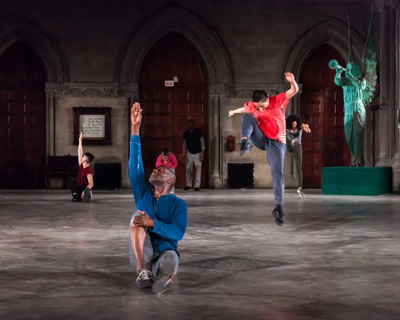 Reggie Wilson, …they stood shaking while others began to shout, performed by Fist and Heel Performance Group as part of Grounds that Shout! (and others merely shaking), Church of the Advocate. Photo by Daniel Kontz Design.