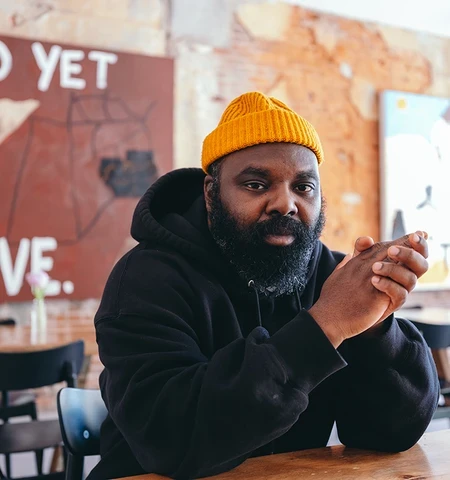 Omar Tate, 2025 Pew Fellow. Photo by David Evan McDowell.