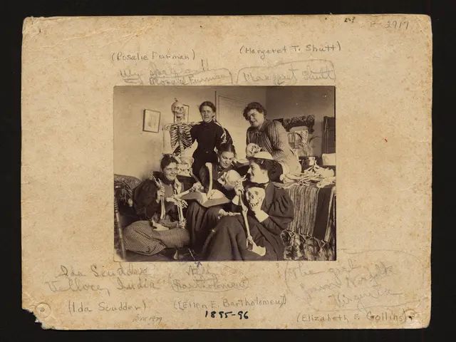 Woman&#39;s Medical College of Pennsylvania students with skeletons, circa 1895. Courtesy of Drexel University College of Medicine Legacy Center Archives and Special Collections, Woman&#39;s Medical College of Pennsylvania Photograph Collection.