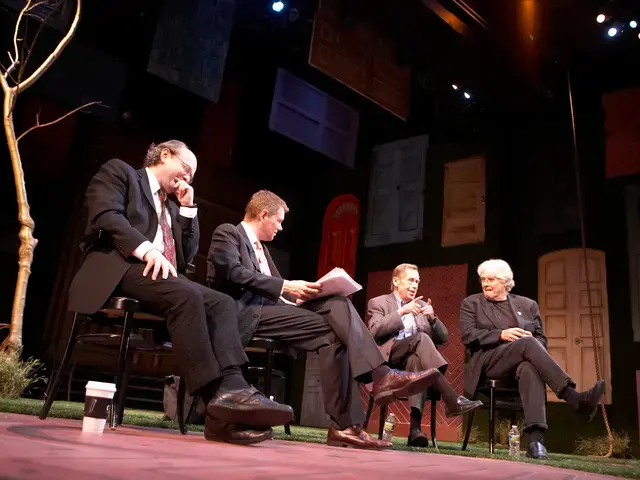 From left to right: Jiri Zizka, Tom Sellar, Václav Havel, and Paul Wilson at The Wilma Theater in Philadelphia, May 26, 2010. Photo by Karl Seifert.