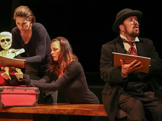 Rehearsal photo of Aaron Cromie and Mary Tuomanen&#39;s The Body Lautrec. Photo by Richard Termine Photography.