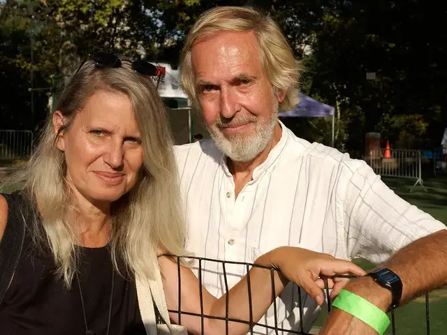 Helene and Robert Browning at Central Park SummerStage, 2004. Photo &copy; Jack Vartoogian/FrontRowPhotos.