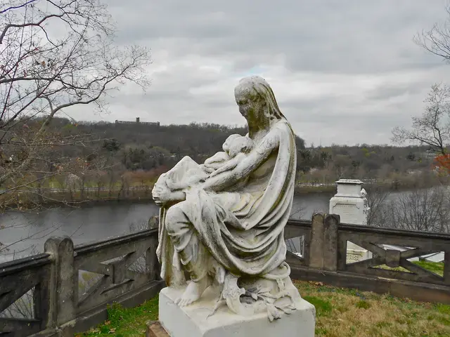 Mother and Twins&nbsp;monument by Henry Dmochowski Saunders, 1857. In Laurel Hill Cemetery&#39;s south section, overlooking Philadelphia&#39;s Schuylkill River.