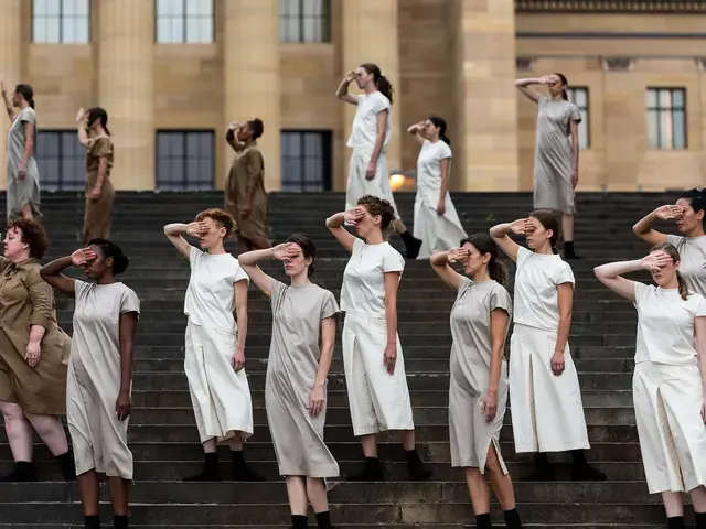 Bury Our Weapons, Not Our Bodies!, a public performance by Yael Bartana,&nbsp;September 22, 2018, Philadelphia, PA.&nbsp;Photo courtesy of the Philadelphia Museum of Art.