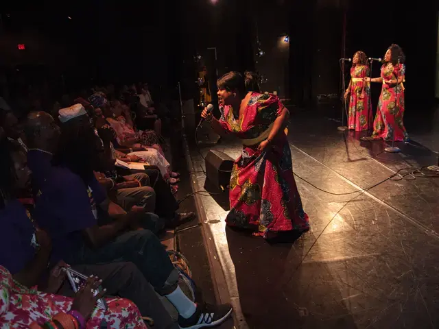 The Liberian Women&#39;s Chorus for Change in concert. Painted Bride Theater, Philadelphia, June 2014. Photo by Anna Mulé.