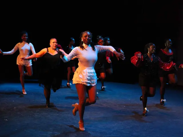 Karen Callaway Williams, Jaye Allison, Delphine T. Mantz, Jilisa McCullough, Crystal Johnson, Tamica Boyce, Britney Davis, Kashmir Williams, and Ashley Bridgewater performing For Dancers Only. Photo by M. Enbion Oh.