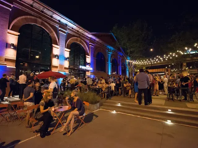 The exterior courtyard of FringeArts, Philadelphia, PA. Photo by Johanna Austin.