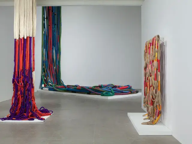 Sheila Hicks: 50 Years, installation view, Institute of Contemporary Art, University of Pennsylvania, 2011. Photo by Aaron Igler/Greenhouse Media.