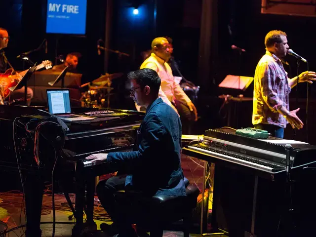 Vijay Iyer performing in Holding It Down: The Veterans&rsquo; Dreams Project&nbsp;at the Kimmel Center for the Performing Arts, 2016. Photo by Alexander Iziliaev.