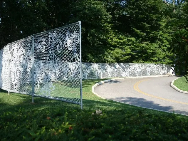 Installation view of Lace Fence&nbsp;by Demakersvan designer Jeroen Verhoeven, 2009. Photo by Kerry Polite, Courtesy of The Design Center.