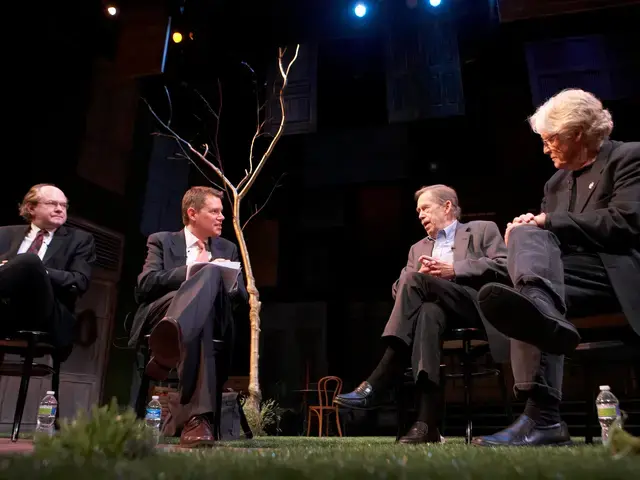 From left to right: Jiri Zizka, Tom Sellar, Václav Havel, and Paul Wilson at The Wilma Theater in Philadelphia, May 26, 2010. Photo by Karl Seifert.