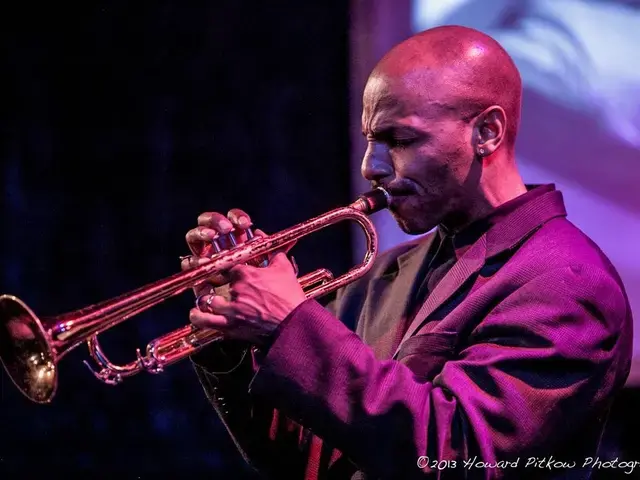 Trumpeter Duane Eubanks performing Dizzy Gillespie at Jazz Bridge&rsquo;s Last Call at the Downbeat, 2013. Photo by Howard Pitkow.