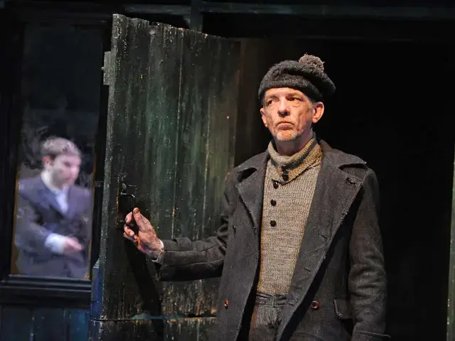 Tadhg Murphy and Liam Carney in The Cripple of Inishmaan. Photo by Robert Day.