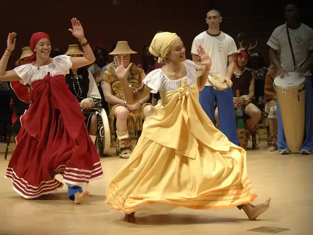 Artists from Ballet Folclorico do Brasil performing as part of The Music Center&#39;s \Music Center on Tour\&quot; program in Los Angeles. This program was presented as a case study by Kamella Tate during \&quot;What&#39;s at Stake Here: Evaluating the Impact of Your Programs\&quot; on May 27