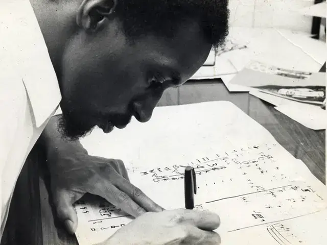 Julius Eastman composing. Photo by Donald Burkhardt. Courtesy of Bowerbird.