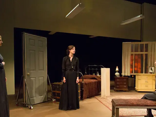 Sarah Sanford, Katherine Powell, and Mary Tuomanen, in Three Sisters at the Arden Theatre Company. Photo by Mark Garvin.