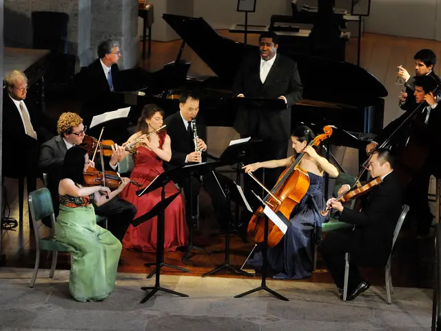 Bass-baritone soloist Eric Owens joins the Dolce Suono Ensemble for Mahler 100/Schoenberg 60&nbsp;at the Glencairn Museum in May 2011. Photo by Pete Checchia.