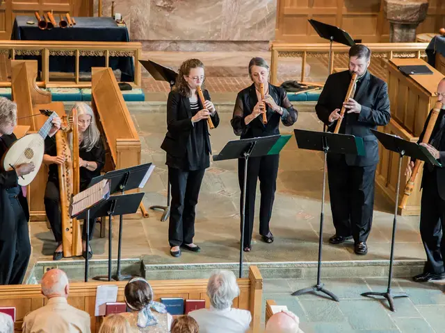 Piffaro, the Renaissance Band in performance in May 2015. Photo by Bill Dicecca.