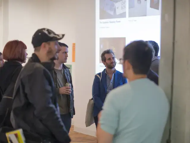 Mexico City-based artists Eduardo Abaroa and Yoshua Okón speak with Philadelphia artists participating in Citywide on Trolley Day, November 2013. Photograph by Jaime Alvarez.