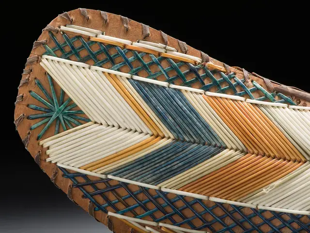 Detail of a model canoe, on view at the Abbe Museum in Bar Harbor, Maine. Photo courtesy Peabody Essex Museum.