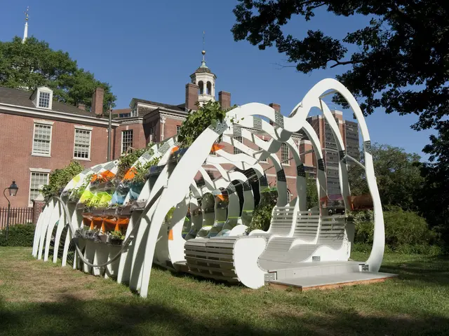 The Greenhouse Projects&nbsp;installation at the American Philosophical Society Museum, designed by architect and 2010 Pew Fellow Jenny Sabin. Photo courtesy of the American Philosophical Society Museum.