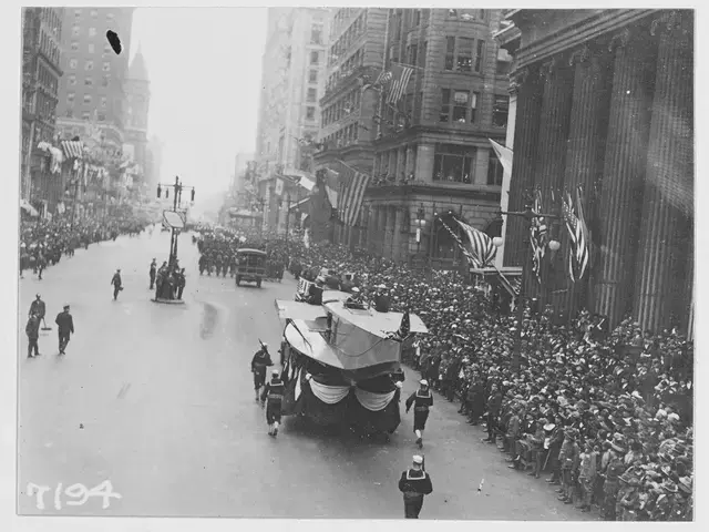 "Spit Spreads Death: The Influenza Pandemic of 1918-19 in Philadephia," 4th Liberty Loan Parade, 1918, Collection of Naval History and Heritage Command, Washington, D.C. Photo courtesy of The College of Physicians/Mütter Museum.