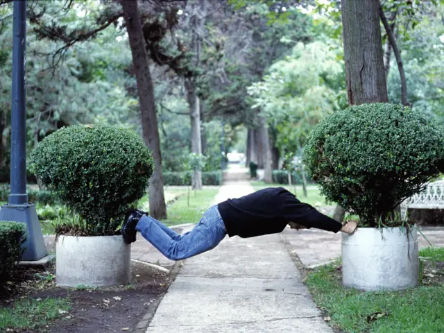 Luis Felipe Ortega, &ldquo;Los Cuerpos Dóciles (macetones),&rdquo; from the series &ldquo;The docile bodies,&rdquo; 1995-97, chromogenic photograph. Courtesy of The Galleries at Moore.&nbsp;