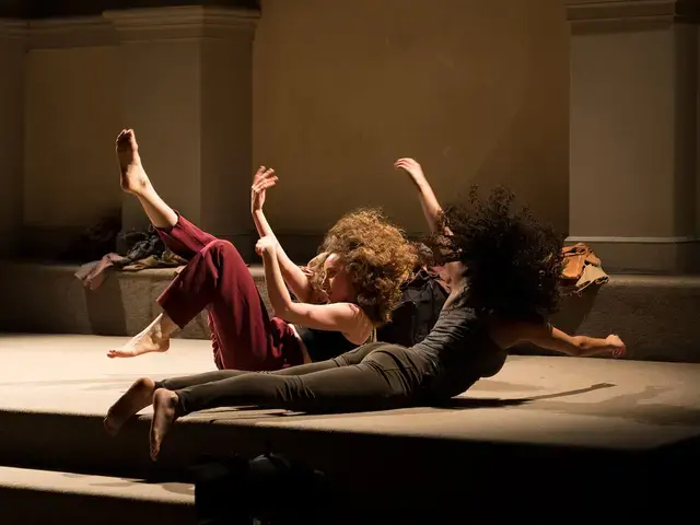 World premiere of Reggie Wilson/Fist &amp; Heel Performance Group’s "...they stood shaking while others&nbsp;began to shout," 2018. Pictured: Hadar Ahuvia and Gabriela Silva. Photo by Ian Douglas.