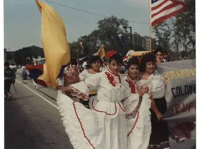 Photograph ca. 1991 depicting the Estampas Colombianas dance company, from the Estampas Colombianas photographs (PG380). Photo courtesy of Historical Society of Pennsylvania.