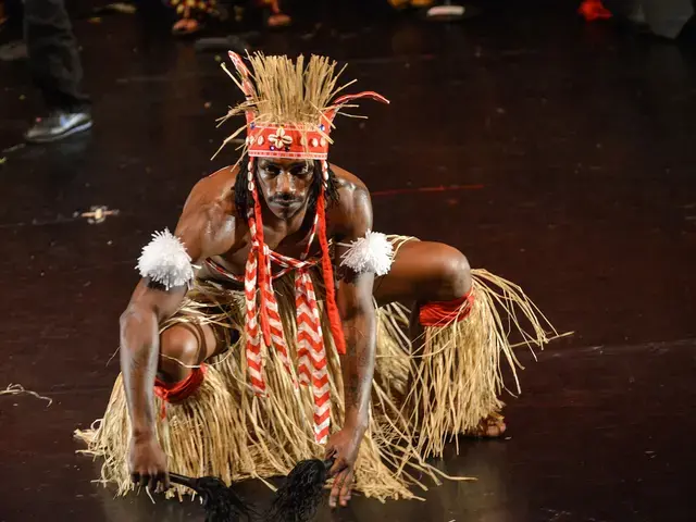 Kulu Mele, "Celebrating Senegal,"&nbsp;dancer/drummer Edward Smallwood performs a dance about the Balanta people. Photo by Jaci Downs.