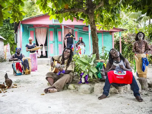 Haitian band Lakou Mizik, part of WXPN's&nbsp;Kanaval: Haitian Rhythms and the Music of New Orleans&nbsp;project. Photo by Maxence Bradley.