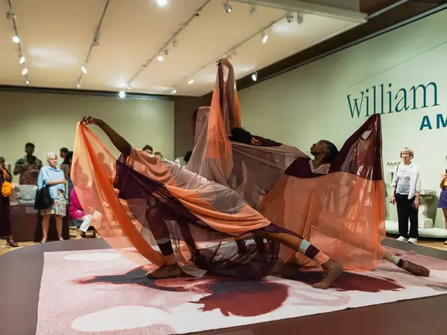 The Barnes Foundation, Returning to Before, performed as part of William Edmondson: A Monumental Vision exhibition, choreographed by Brendan Fernandes. Photo by Daniel Jackson for Embassy: Interactive.