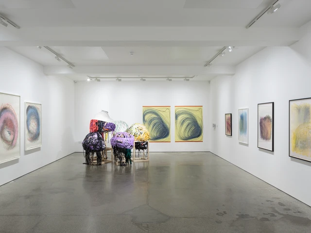 To All The Kings Who Have No Crowns installation view, 2022, Carl Freedman Gallery, Kent, UK. Photo courtesy of the Jennifer Lauren Gallery and Carl Freedman Gallery.